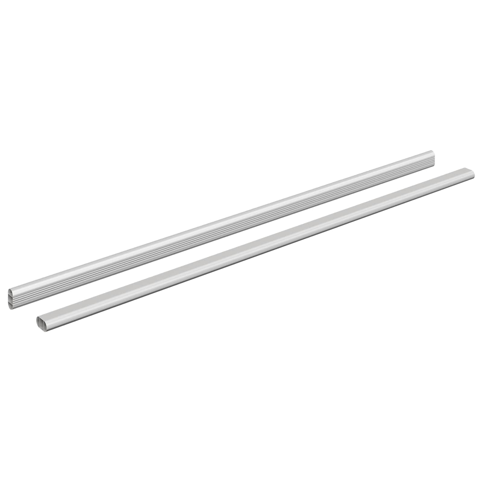vidaXL Viga de Closet 2 pcs Prateado 864 x 15 x 29 mm Liga de Alumínio