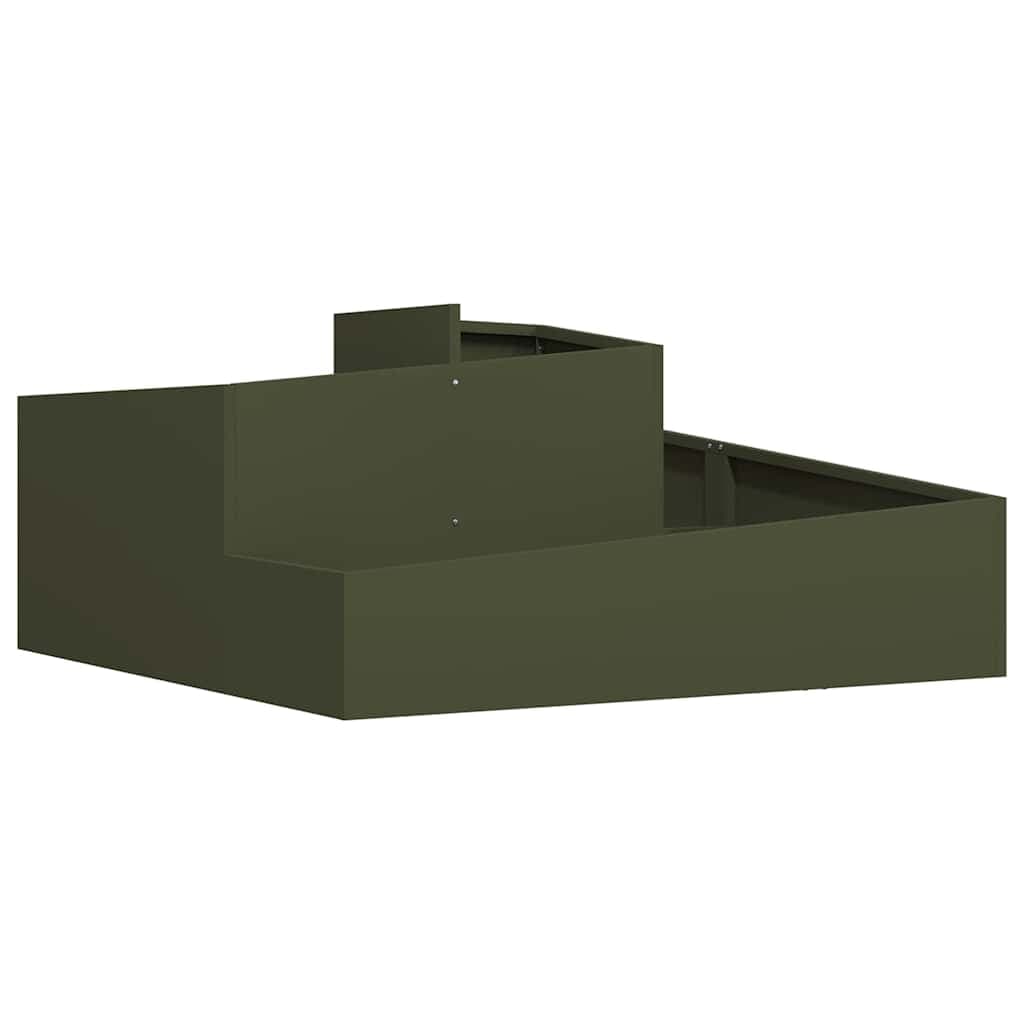 vidaXL Vaso de Jardim Verde Oliva 100 x 100 x 50 cm
