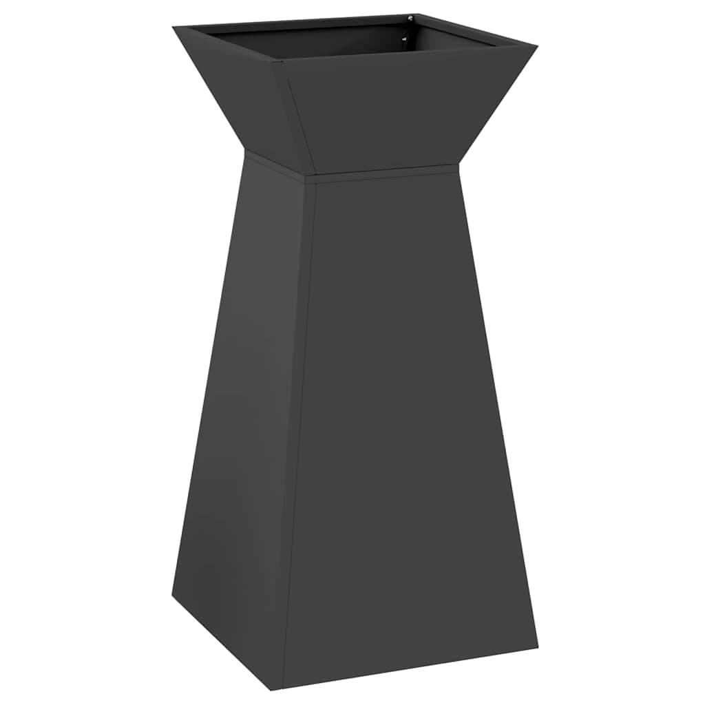 vidaXL Vaso de Pilar Preto 35 x 35 x 73 cm
