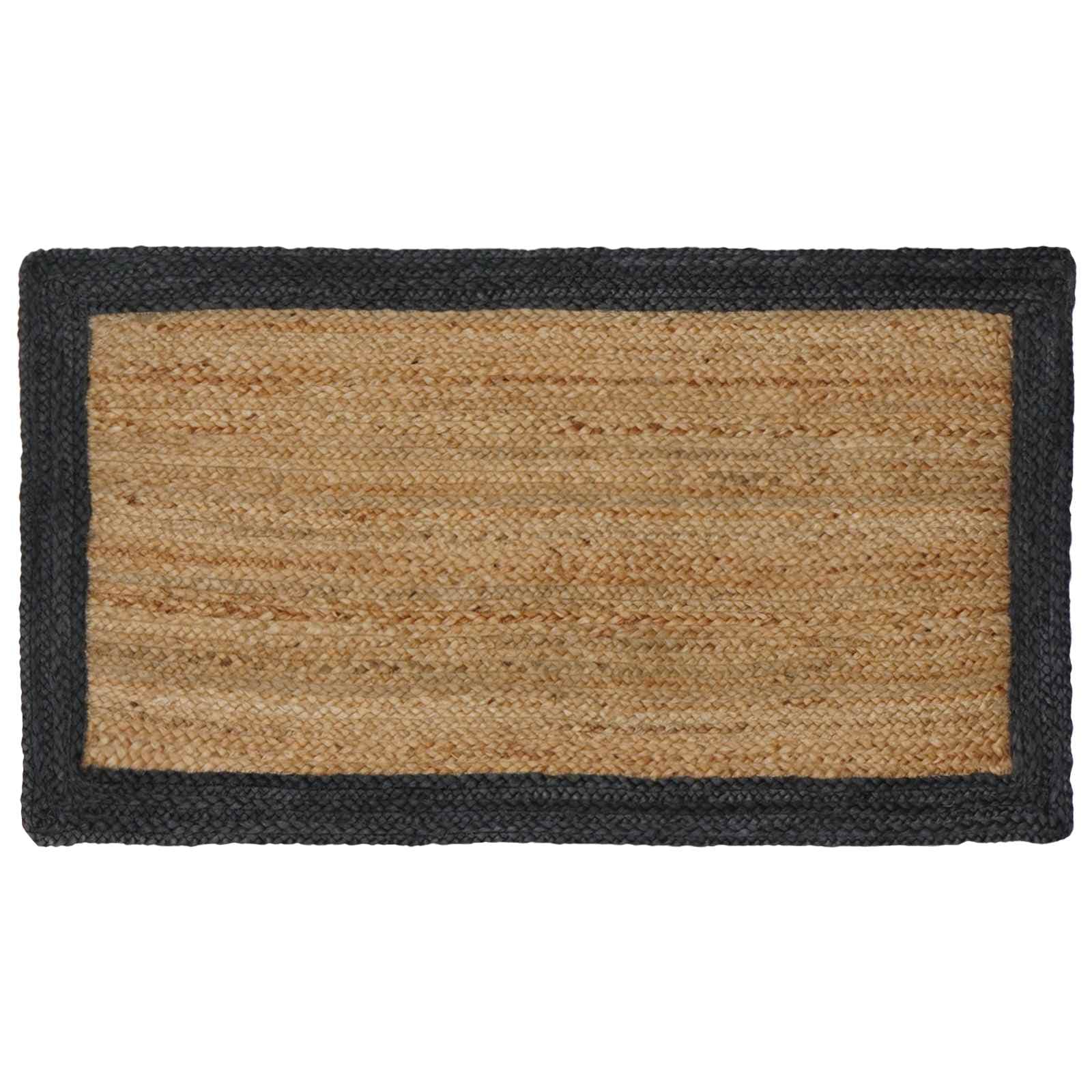 vidaXL Tapetes de área Cinzento-Escuro 60 x 110 cm Juta