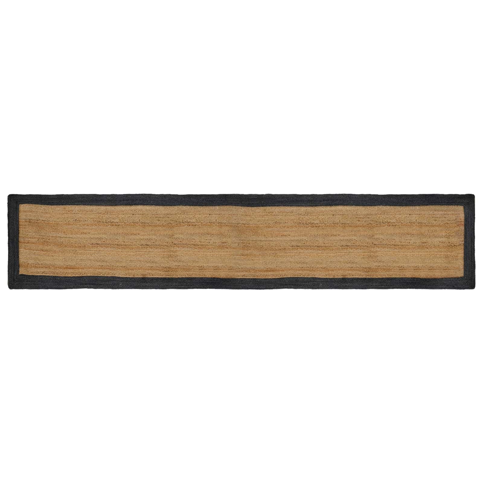 vidaXL Tapetes de área Cinzento-Escuro 80 x 400 cm Juta