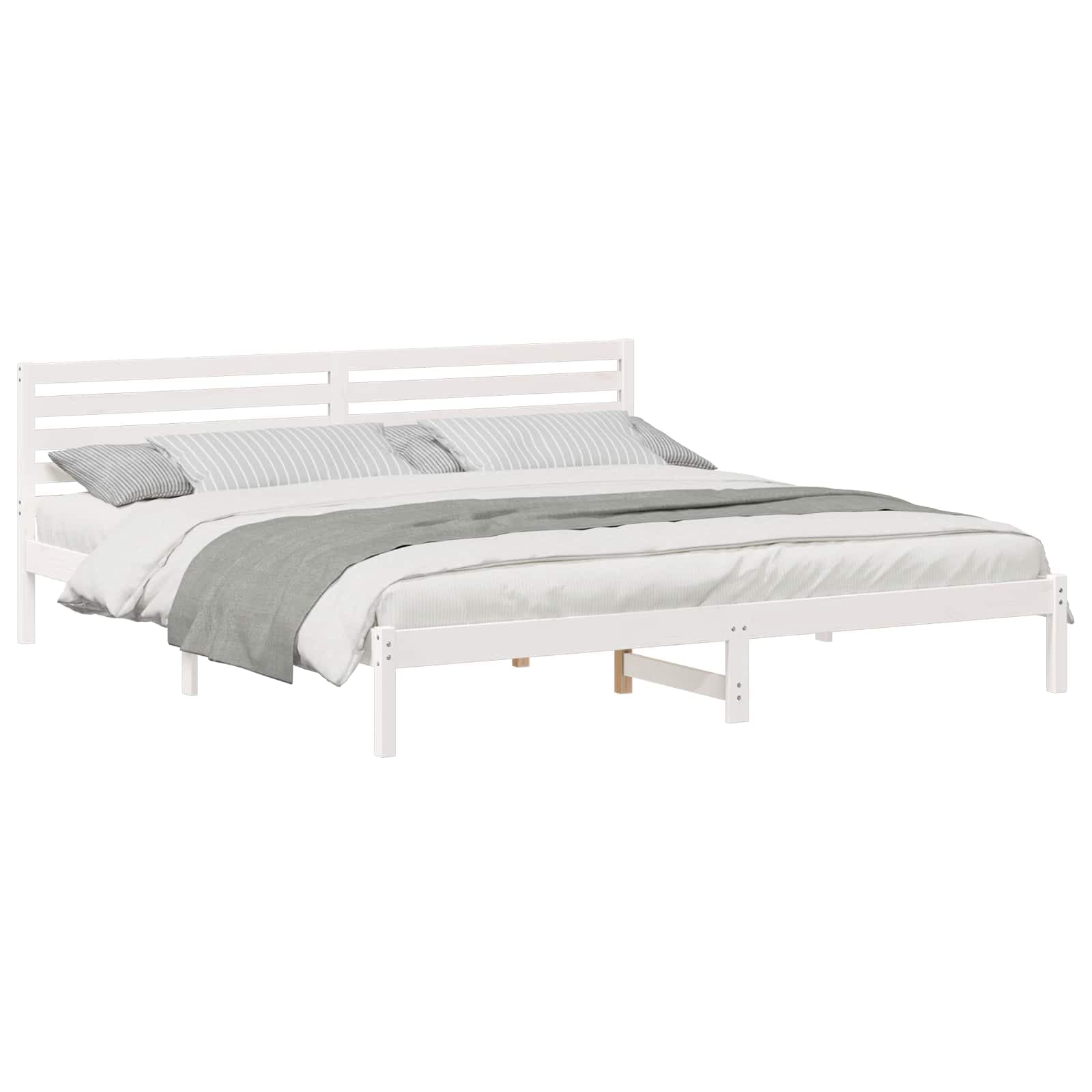 vidaXL Estrutura da Cama com cabeceira Branco 180 x 210 cm