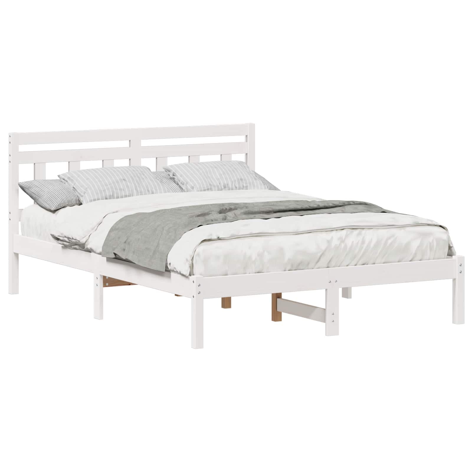 vidaXL Estrutura da Cama Branco 135 x 190 cm