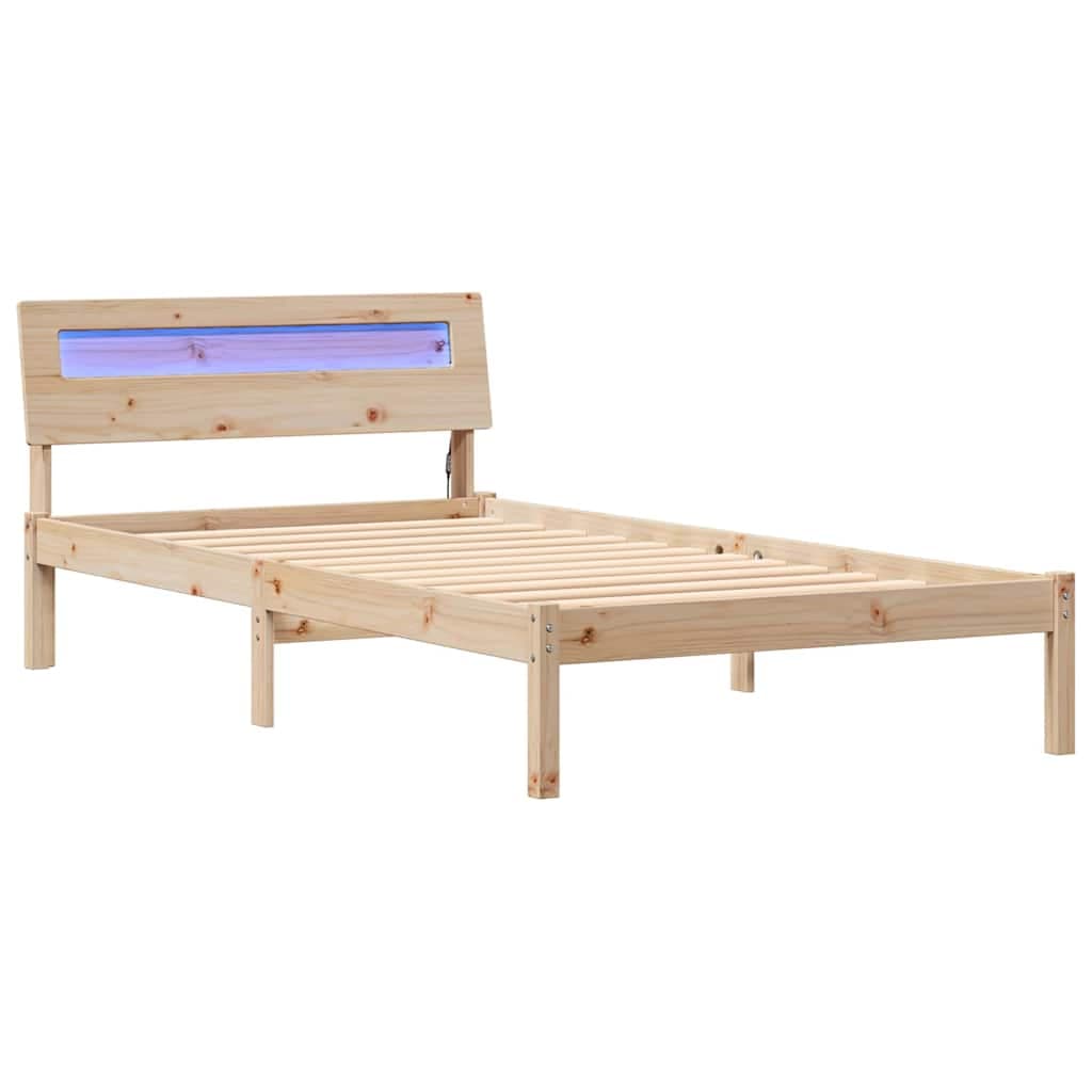 vidaXL Estrutura da Cama com cabeceira Castanho 100 x 200 cm