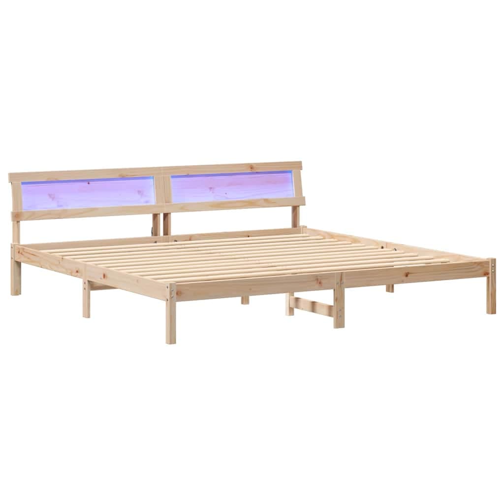 vidaXL Estrutura da Cama com cabeceira Castanho 180 x 200 cm