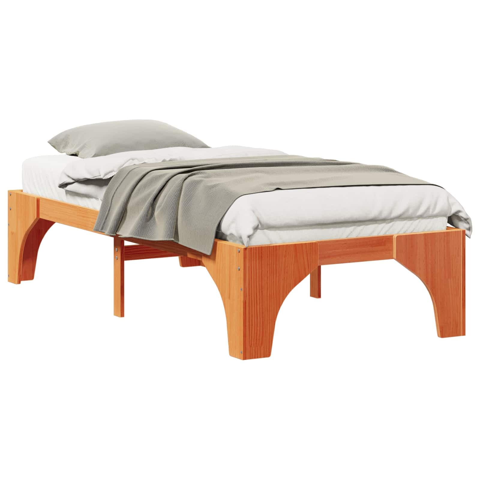 vidaXL Estrutura da Cama Castanho 90 x 200 cm