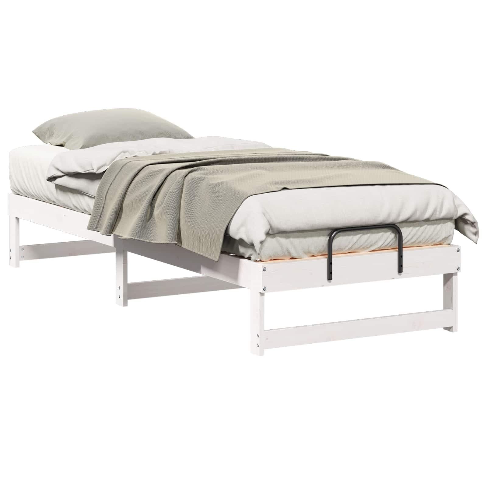 vidaXL Estrutura da Cama Branco 80 x 200 cm Madeira de Pinheiro Sólida