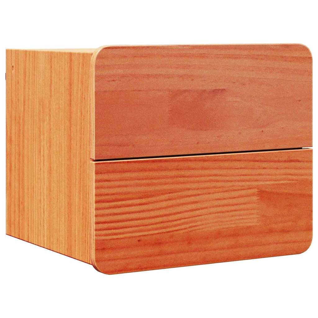 vidaXL Mesa-de-cabeceira com gaveta Marrom Cera 39 x 34 x 33 cm