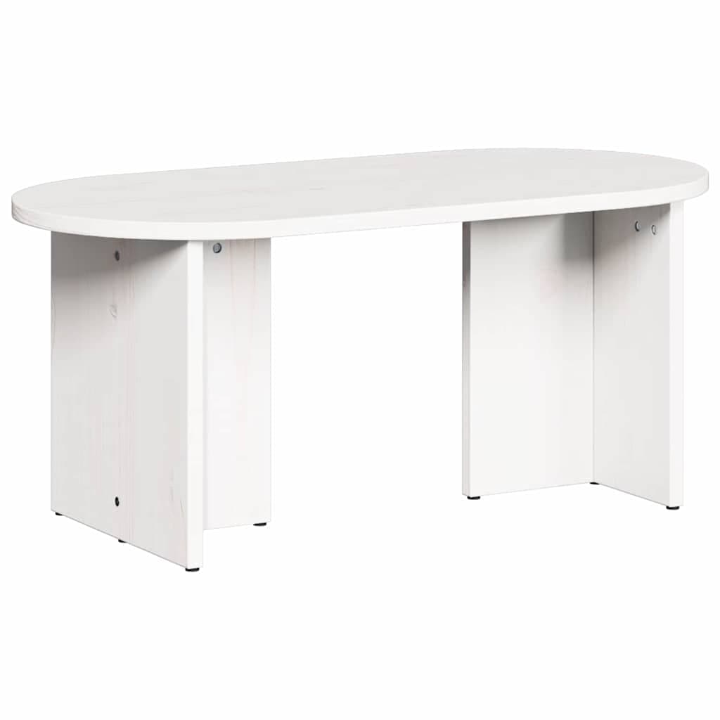 vidaXL Mesa de centro Branco 80 x 39,5 x 35 cm Madeira de pinho maciça