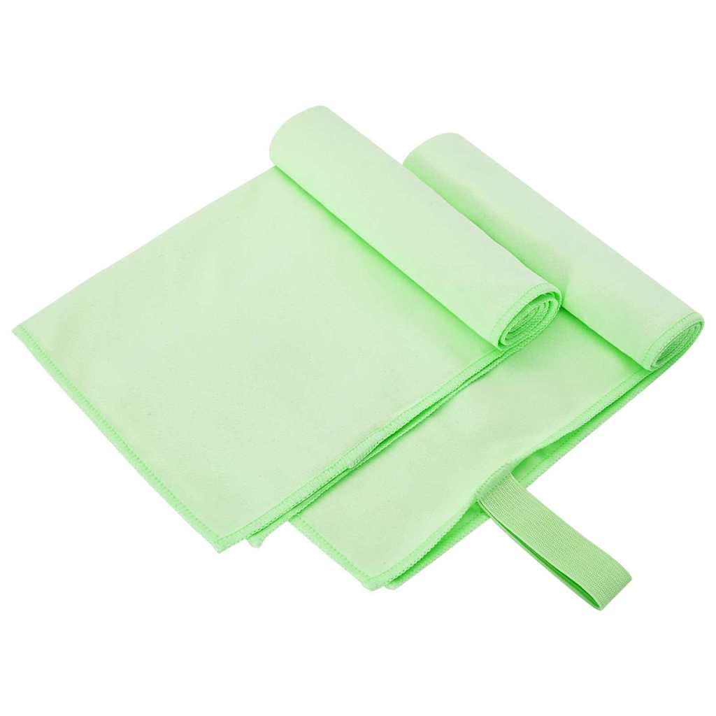vidaXL Toalhas Esportivas 2 pcs Verde 50 x 30 cm Poliéster e poliamida