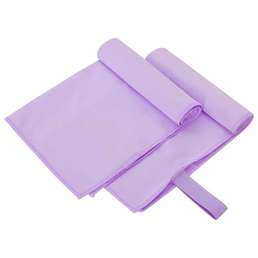 vidaXL Toalhas Esportivas 2 pcs Roxo 50 x 30 cm Poliéster e poliamida