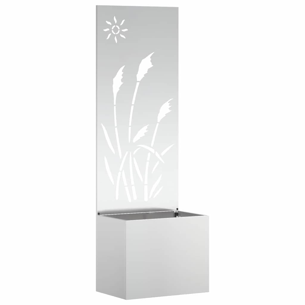 vidaXL Tela de Privacidade para Jardim Fretwork Prateado 50 x 140 cm