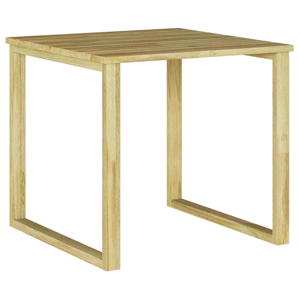 vidaXL mesa Natural 50,5 x 50 x 46 cm Madeira de pinho impregnada