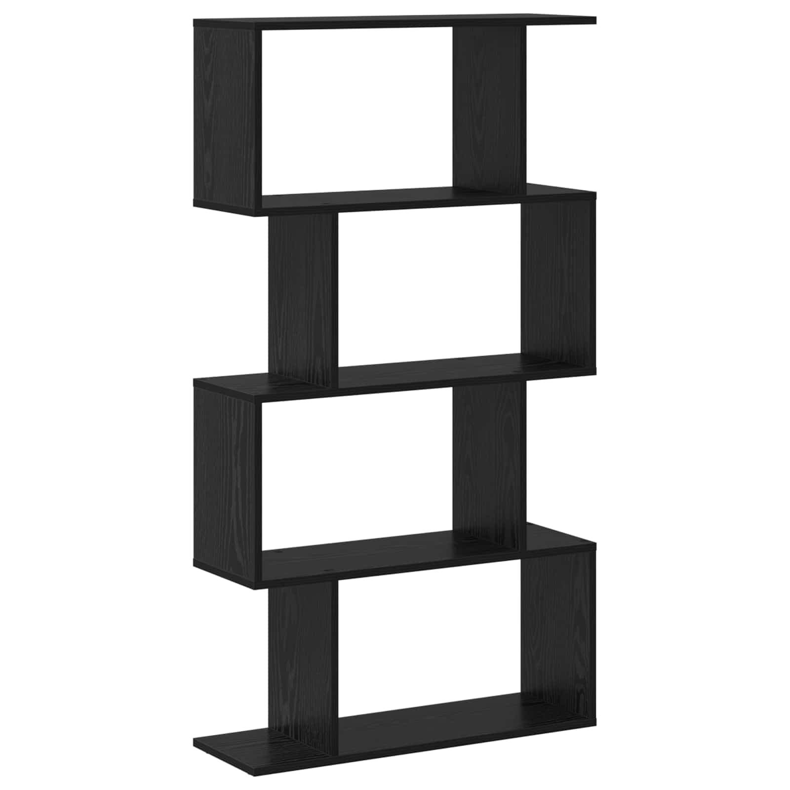 vidaXL Gabinete de Livros Carvalho Preto 70 x 24 x 129 cm