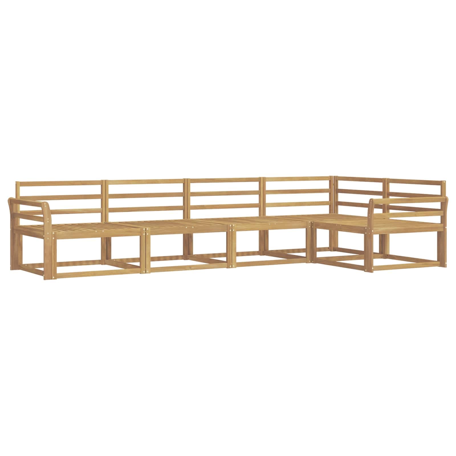 vidaXL Conjunto de Sofás para Exterior 5 pcs Branco