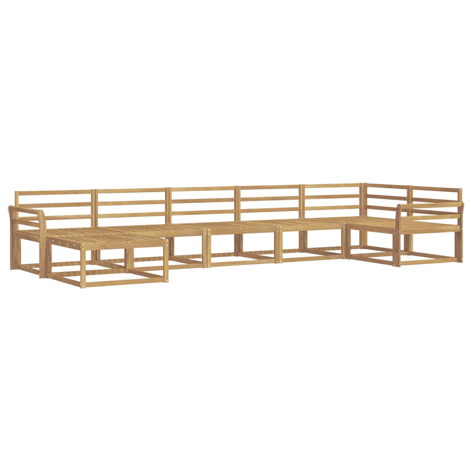 vidaXL Conjunto de Sofás para Exterior 7 pcs Branco