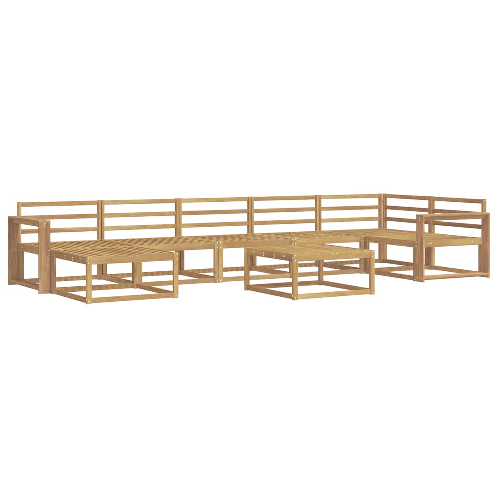 vidaXL Conjunto de Sofás para Exterior 8 pcs Branco