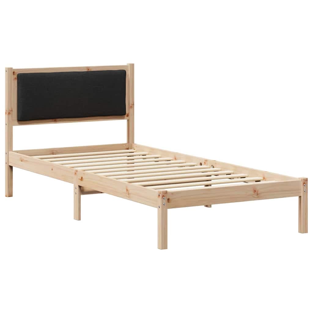 vidaXL Estrutura da Cama Preto 90 x 190 cm Madeira de Pinheiro Sólida
