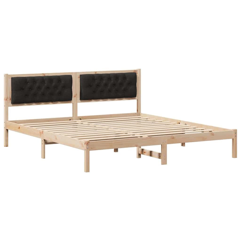 vidaXL Estrutura da Cama Preto 160 x 200 cm Madeira de Pinheiro Sólida