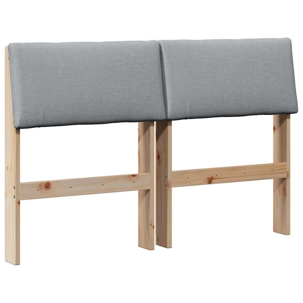 vidaXL Cabeceira estofada Cinzento-claro 120 cm