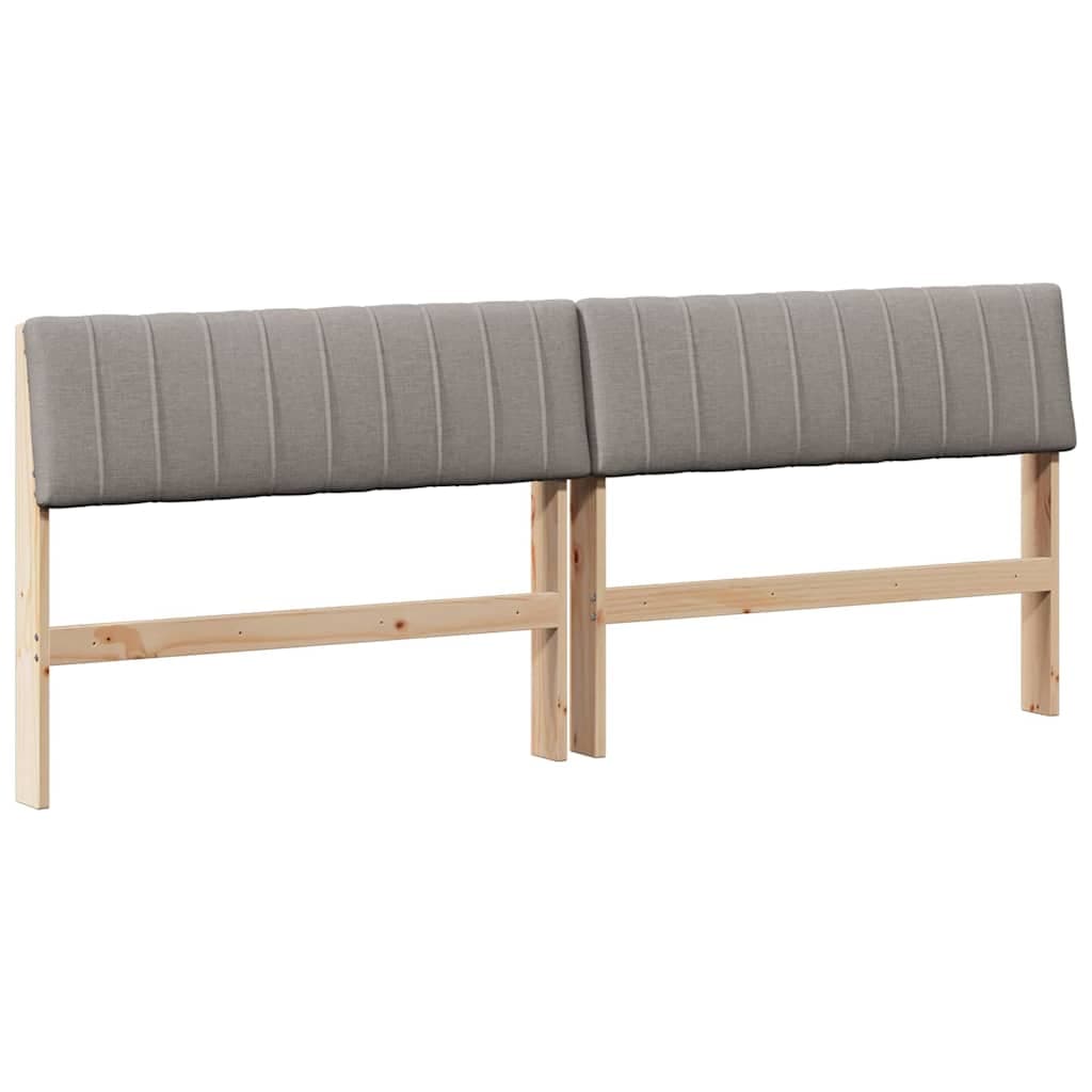 vidaXL Cabeceira estofada Cinzento-acastanhado 200 cm