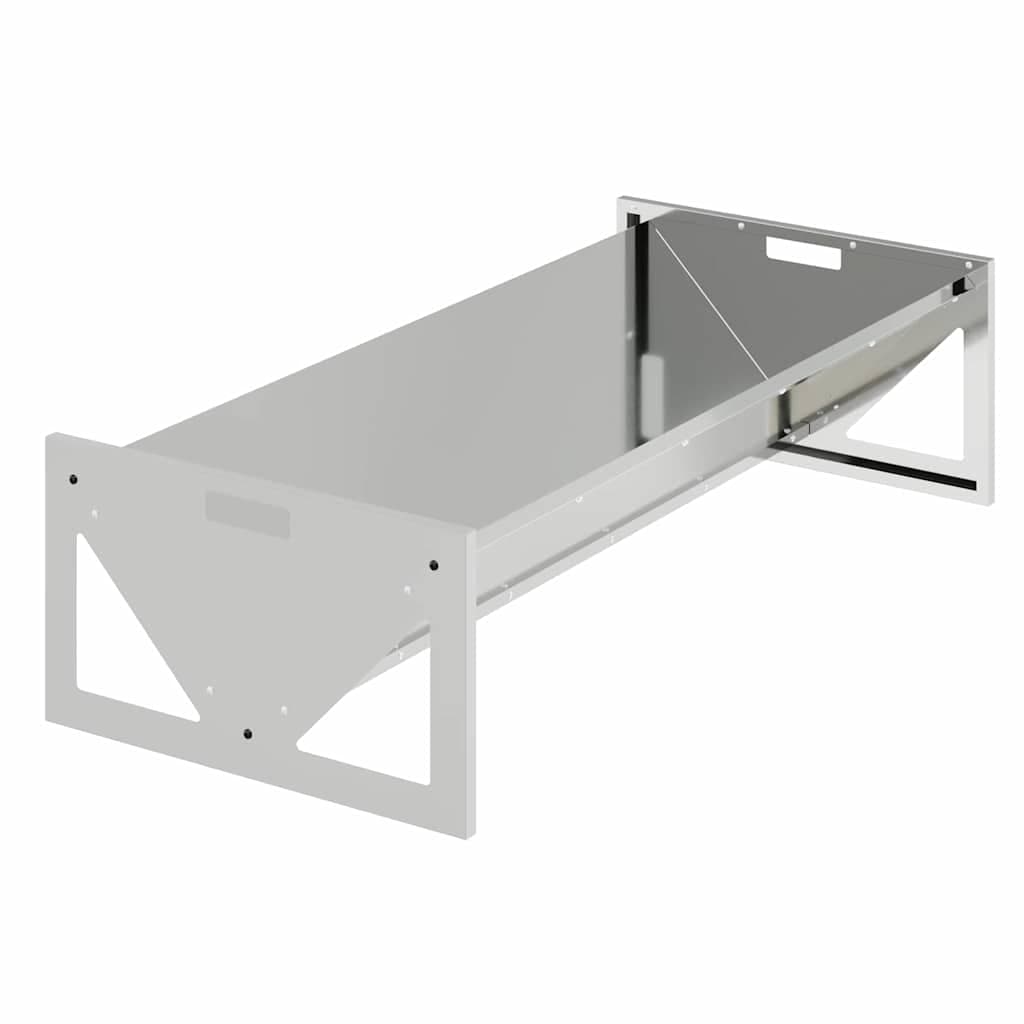 vidaXL Trincheira para Alimentação de Gado Prateado 108 x 50 x 28 cm