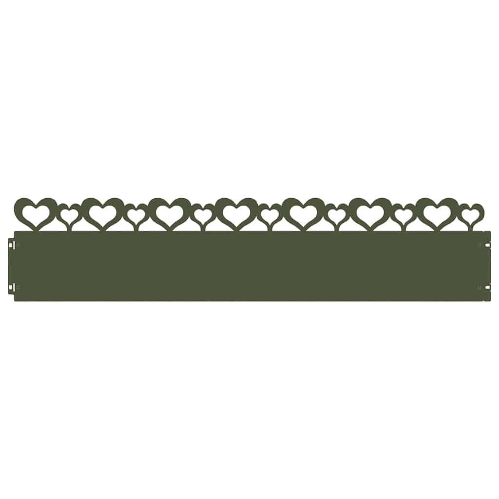 vidaXL Delimitadores de relvado 30 pcs Verde Oliva 103 x 0,05 x 22 cm