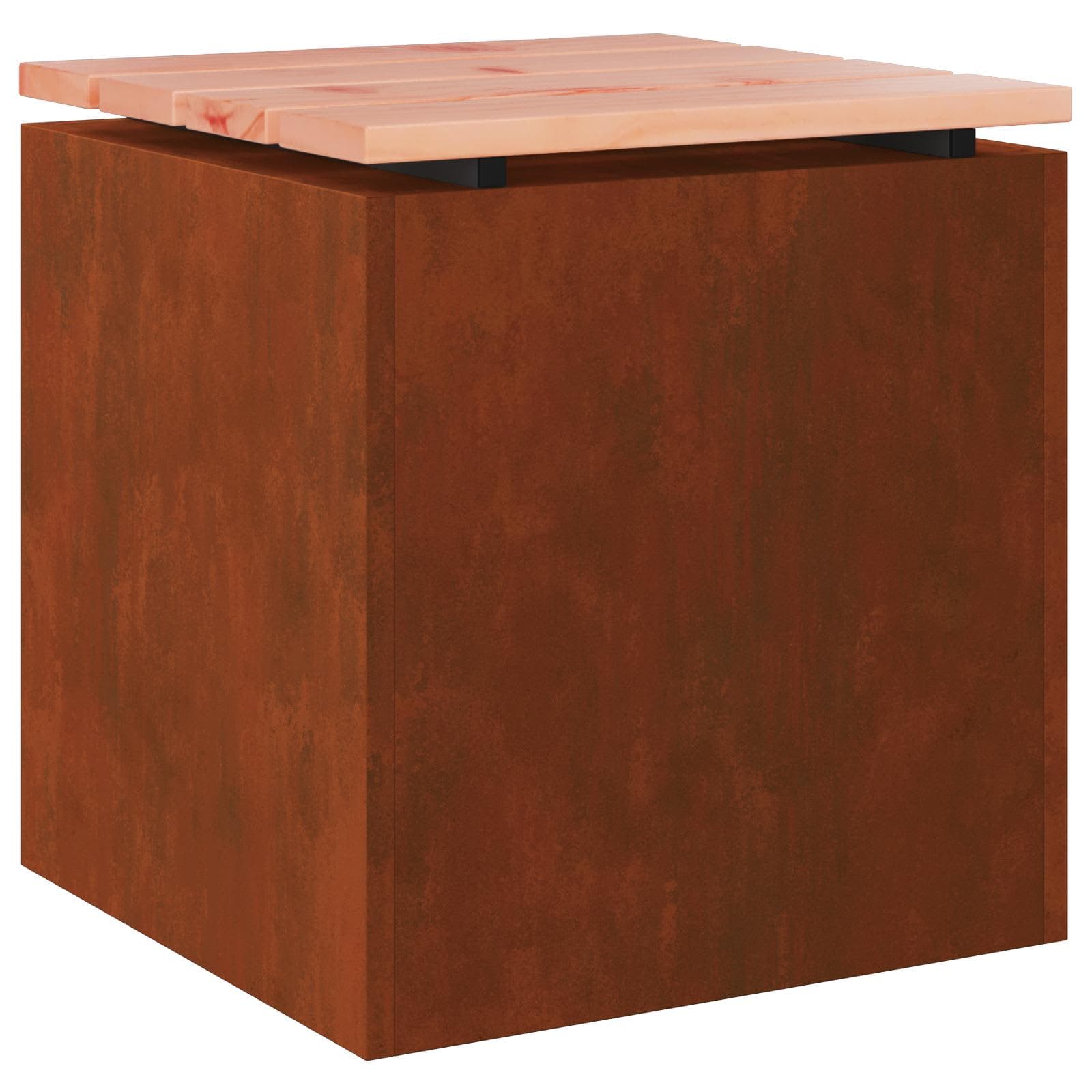 vidaXL Banco de jardim Ferro Enferrujado 40 x 40 x 43 cm Aço corten