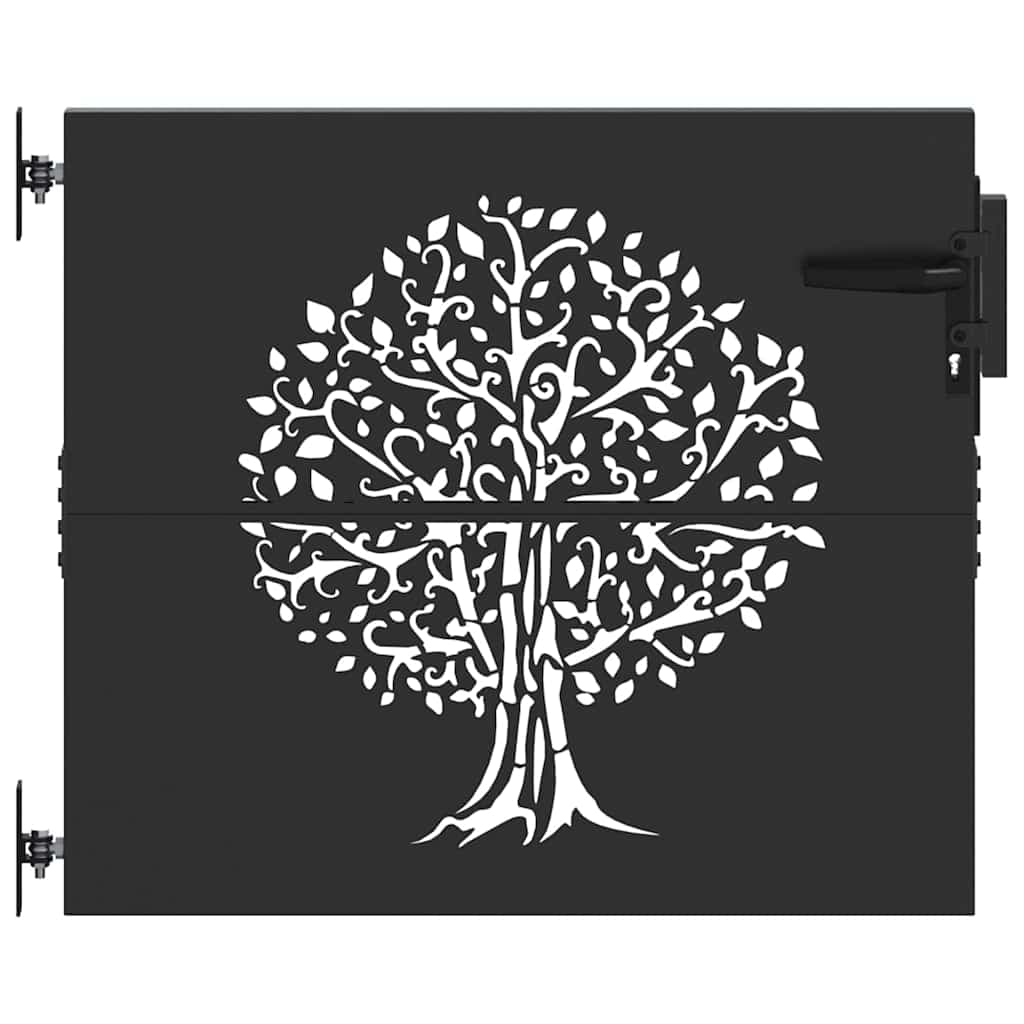 vidaXL Portão de Jardim Preto 85 x 100 cm Aço com Revestimento em Pó