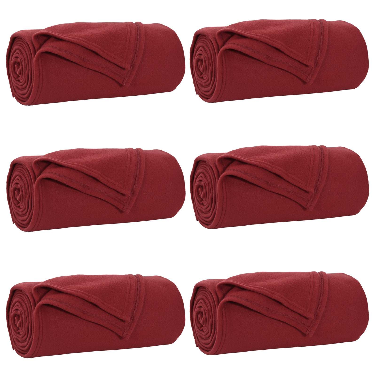 vidaXL Cobertores de Sofá 6 pcs Vermelho Bordeaux 270 x 240 cm Lã