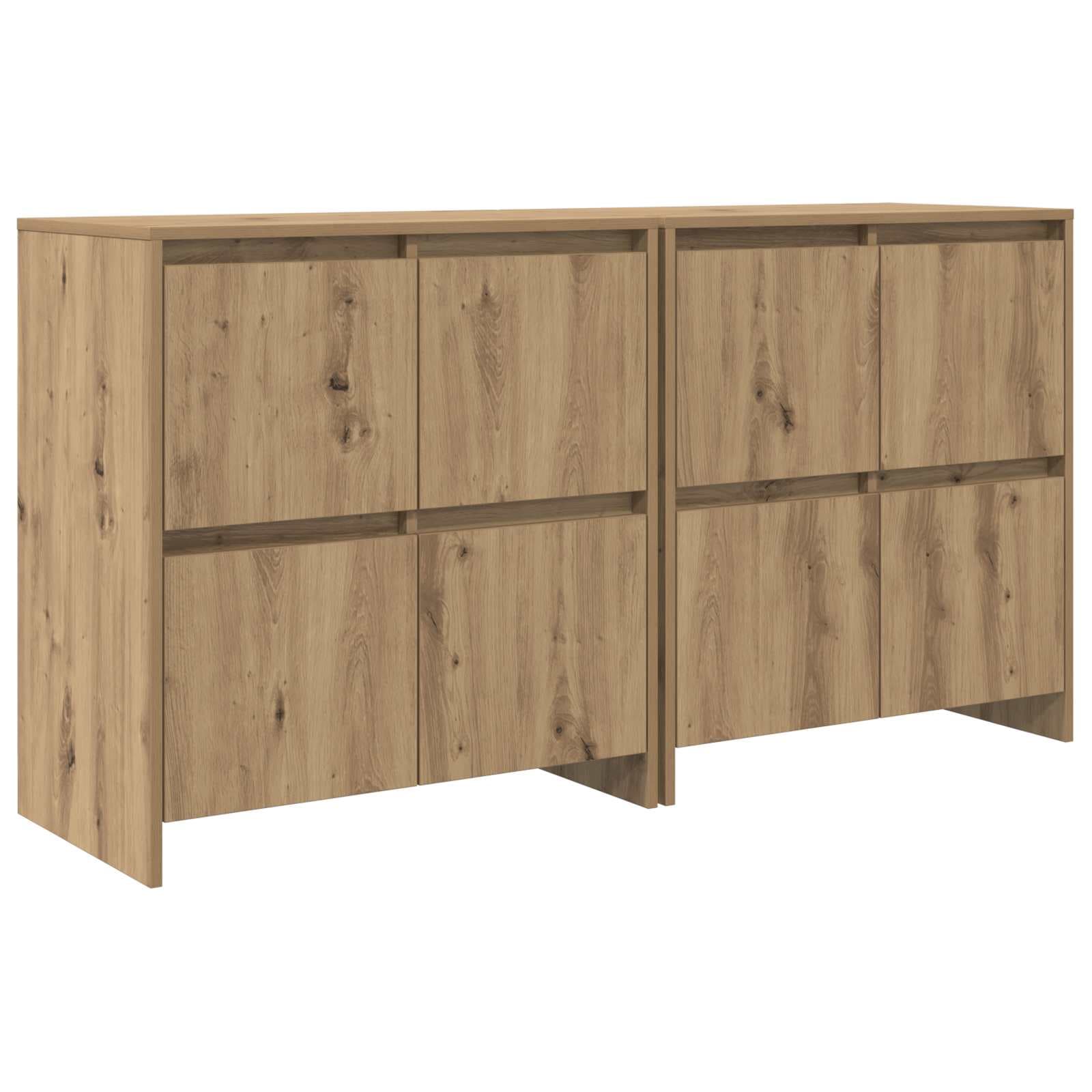 vidaXL Aparadores 2 pcs carvalho artisiano 70 x 41 x 75 cm