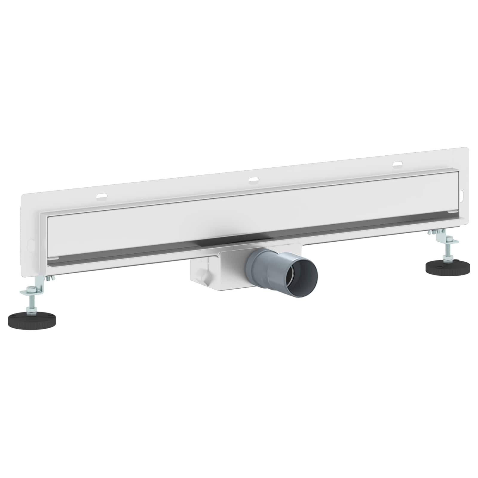 vidaXL Dreno de Chuveiro Montado na Parede Prateado 60 cm