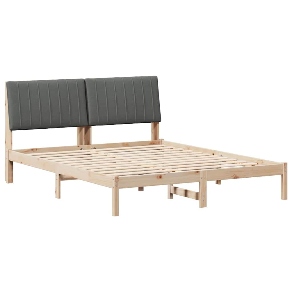 vidaXL Estrutura da Cama com cabeceira Castanho 160 x 200 cm