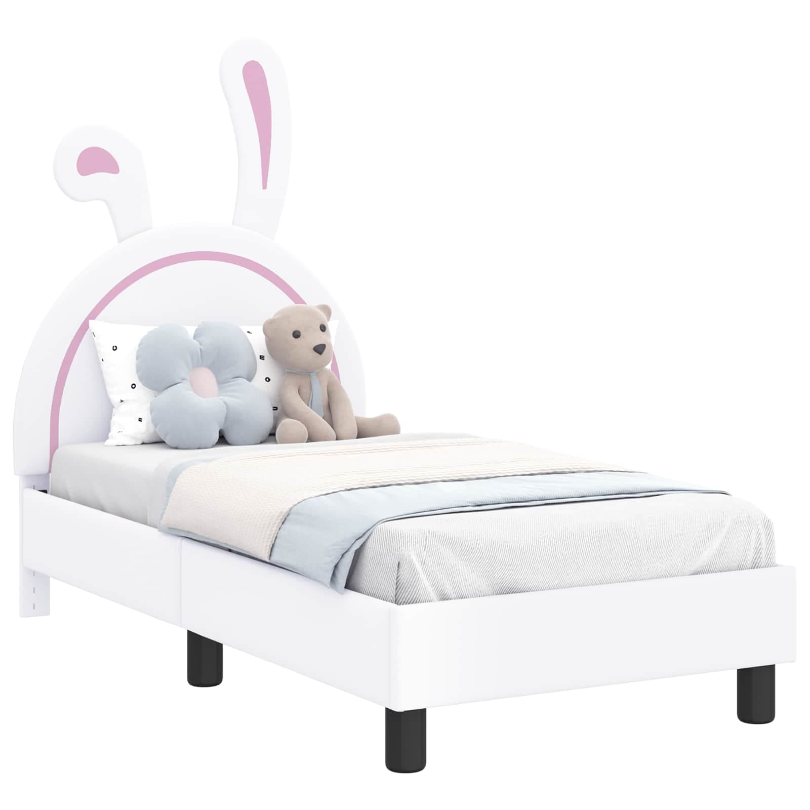 vidaXL Estrutura de Cama para Criança com Cabeceira Branco 70 x 140 cm