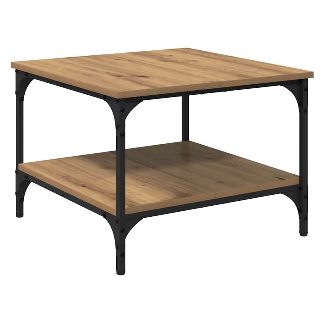 vidaXL Mesa de centro Carvalho Artesanal 55 x 55 x 40 cm