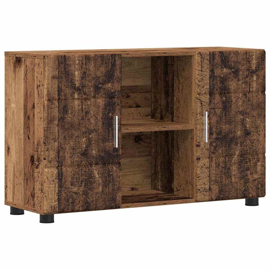 vidaXL Buffet com porta FLORIN Madeira antiga 88,5 x 30,5 x 55,5 cm