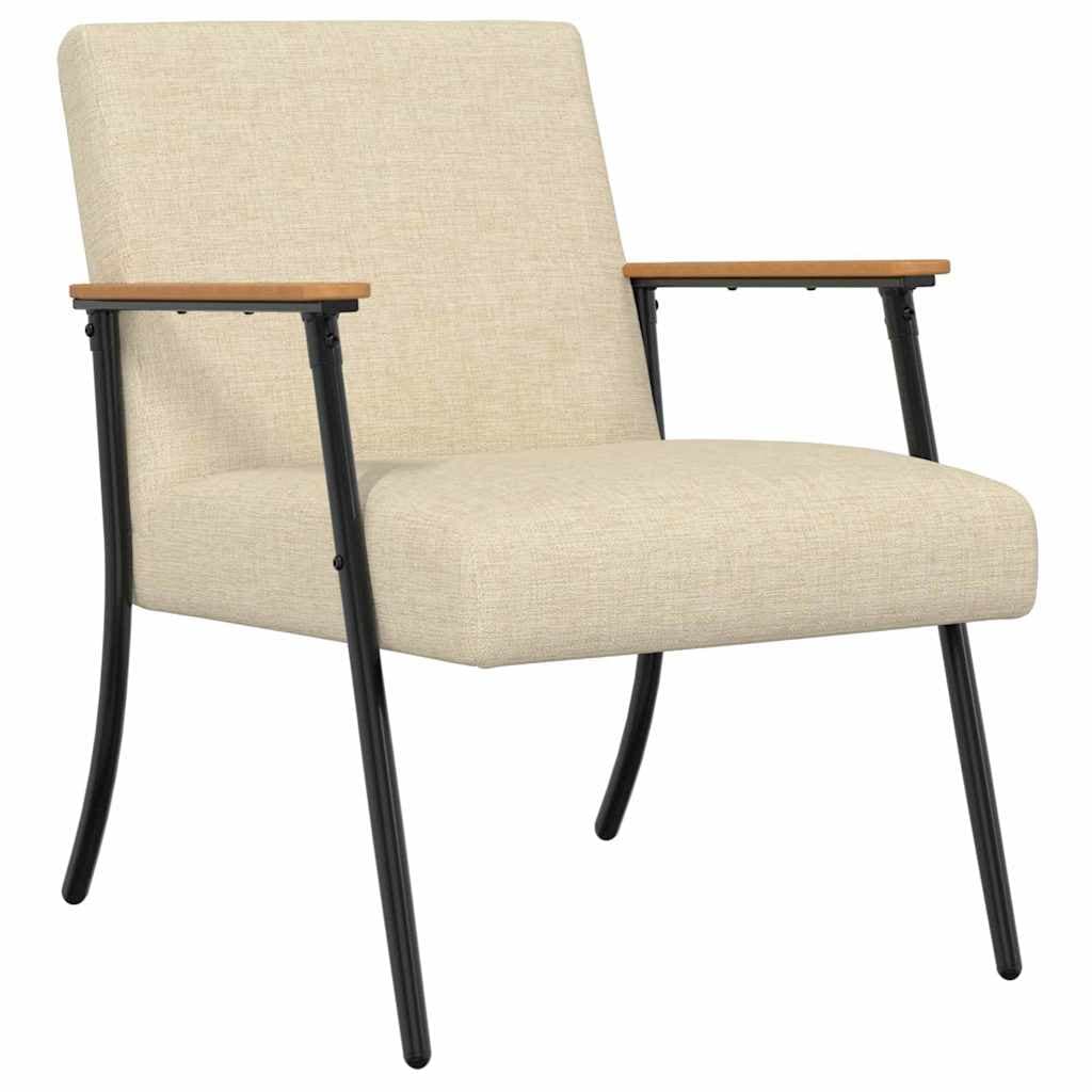 vidaXL Poltrona Creme 59 X 75 X 78 cm Tecido - 2243139794