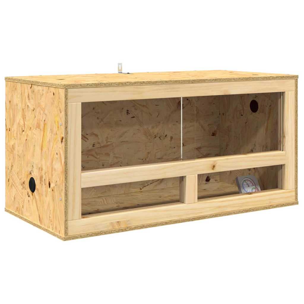 vidaXL Terrário Castanho 80 x 40 x 40 cm OSB