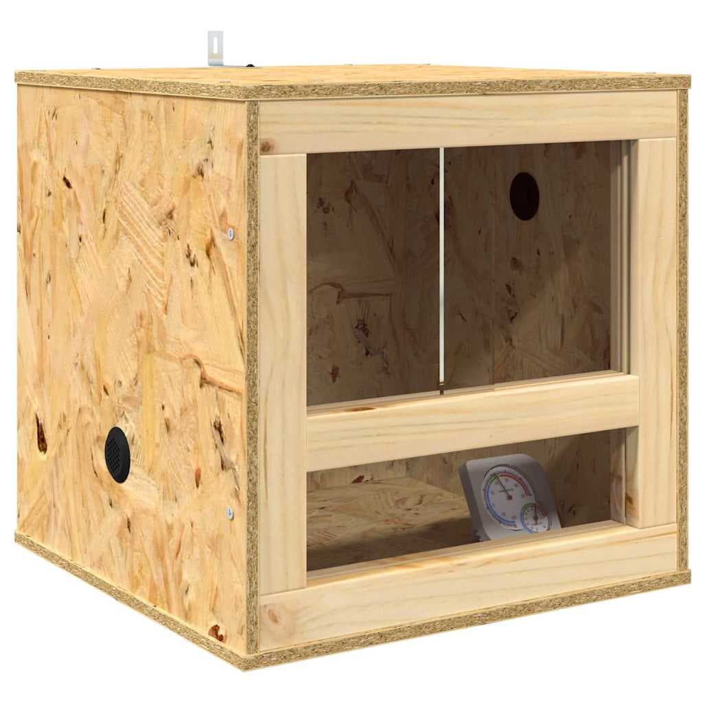 vidaXL Terrário Castanho 40 x 40 x 40 cm OSB