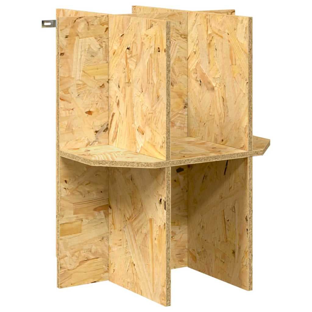 vidaXL Base de Terrário com prateleira Castanho 40 x 40 x 50 cm OSB