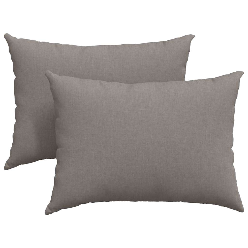 vidaXL Travesseiros de Sofá 2 pcs Cinzento-acastanhado 70 x 50 cm