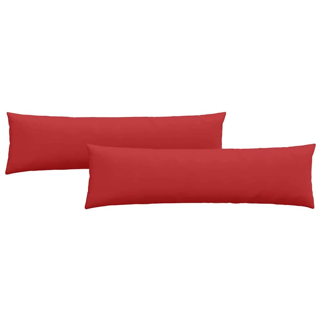vidaXL Travesseiros de Sofá 2 pcs Vermelho 145 x 40 cm tecido