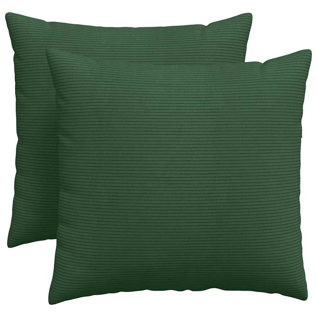 vidaXL Travesseiros de Sofá 2 pcs Verde Escuro 50 x 50 cm