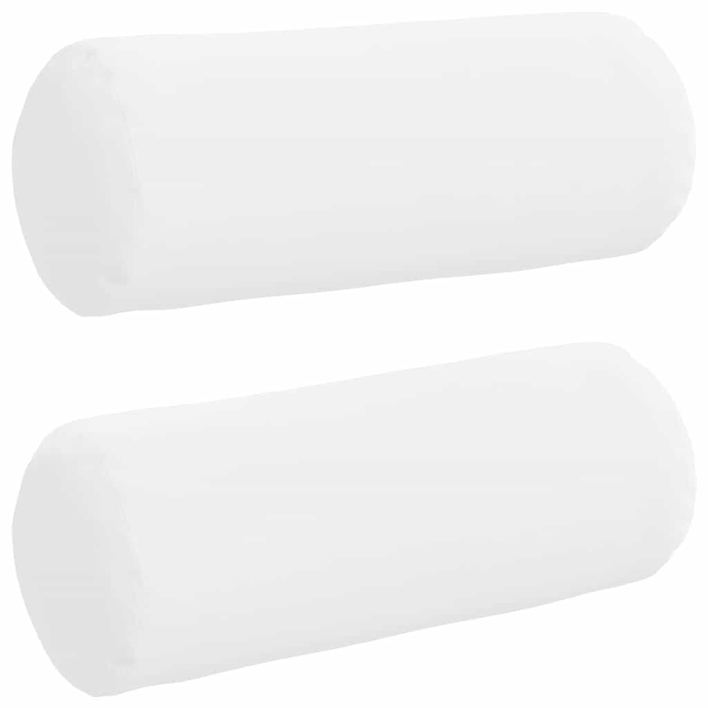 vidaXL Almofadas de Apoio 2 pcs Branco Ø 15 x 40 cm tecido