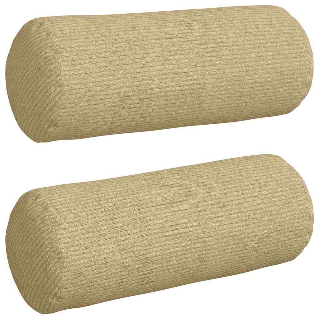 vidaXL Almofadas de Apoio 2 pcs Cinza Verde Ø 15 x 40 cm