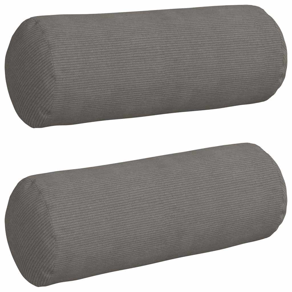 vidaXL Almofadas de Apoio 2 pcs Cinzento-claro Ø 25 x 70 cm