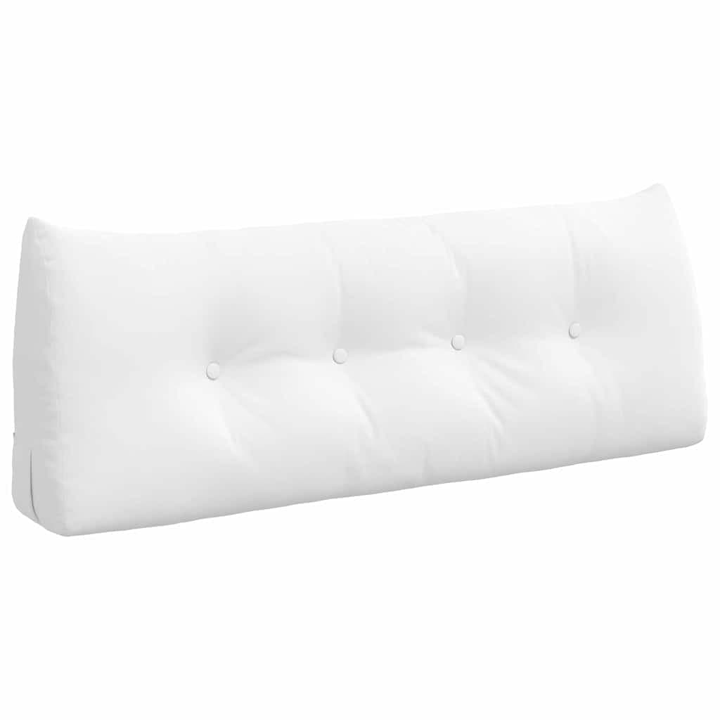 vidaXL Travesseiro para Costas Branco 120 x 24 x 50 cm tecido