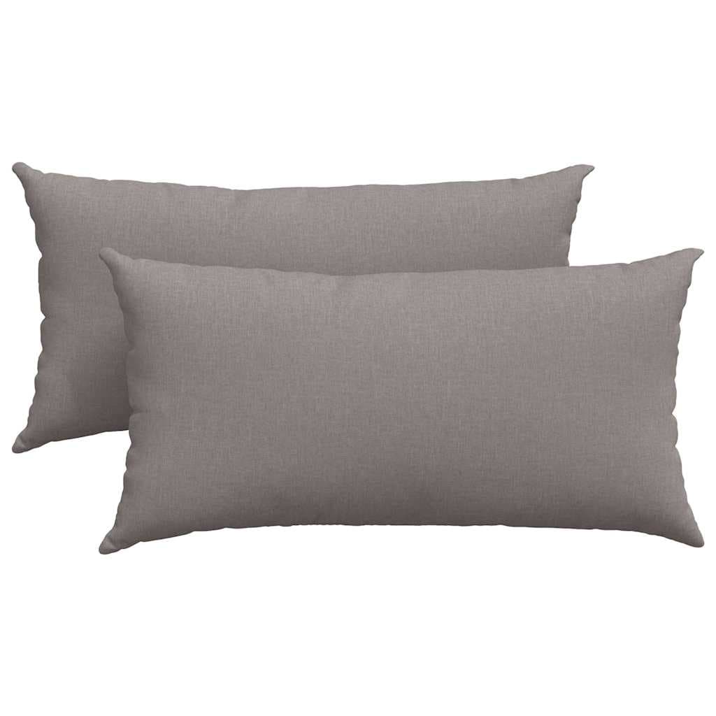 vidaXL Travesseiros de Sofá 2 pcs Cinzento-acastanhado 80 x 40 cm