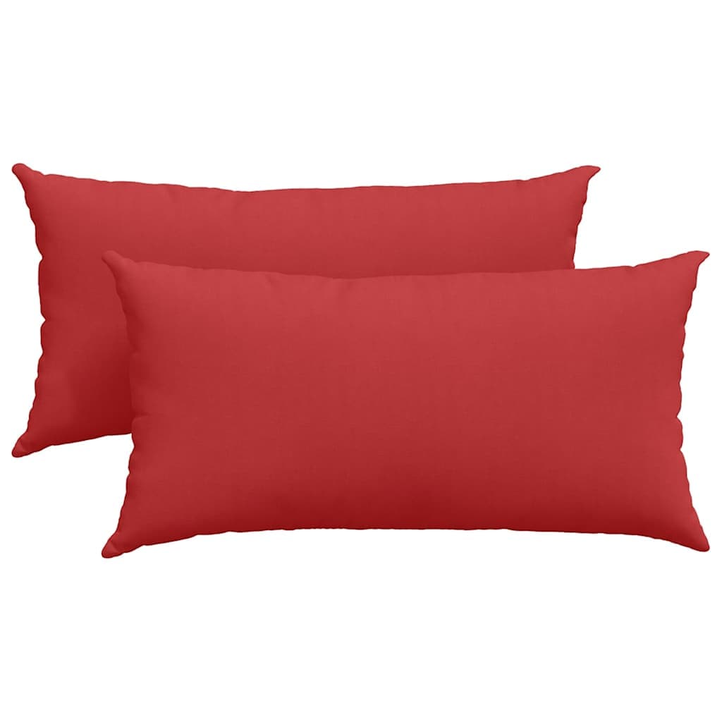 vidaXL Travesseiros de Sofá 2 pcs Vermelho 80 x 40 cm tecido