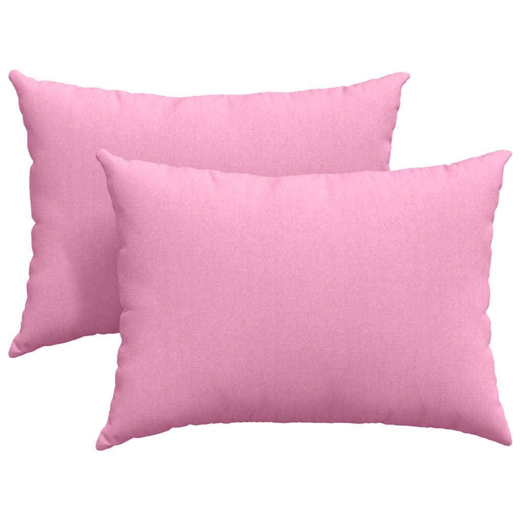 vidaXL Travesseiros de Sofá 2 pcs Rosa 70 x 50 cm tecido